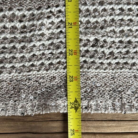 NWOT INC International Concepts Cowl Neck Loose-knit Sparkle Tank Sweater - M - Picture 7 of 8